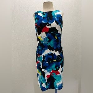 Mario Serrani Multicolor Sheath Dress Size 8 NWOT